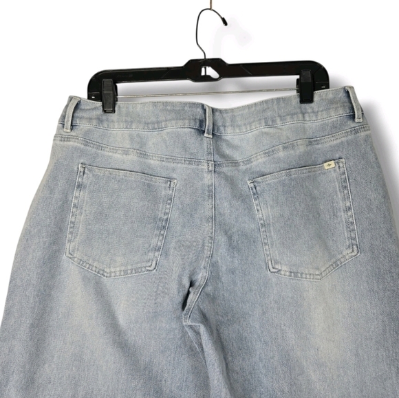 Halara Jean Wide Leg Flex Denim Women's Size Large Tall - Picture 14 of 15